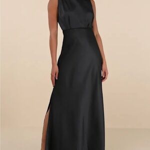 Lulu's Classic Black Maxi Dress